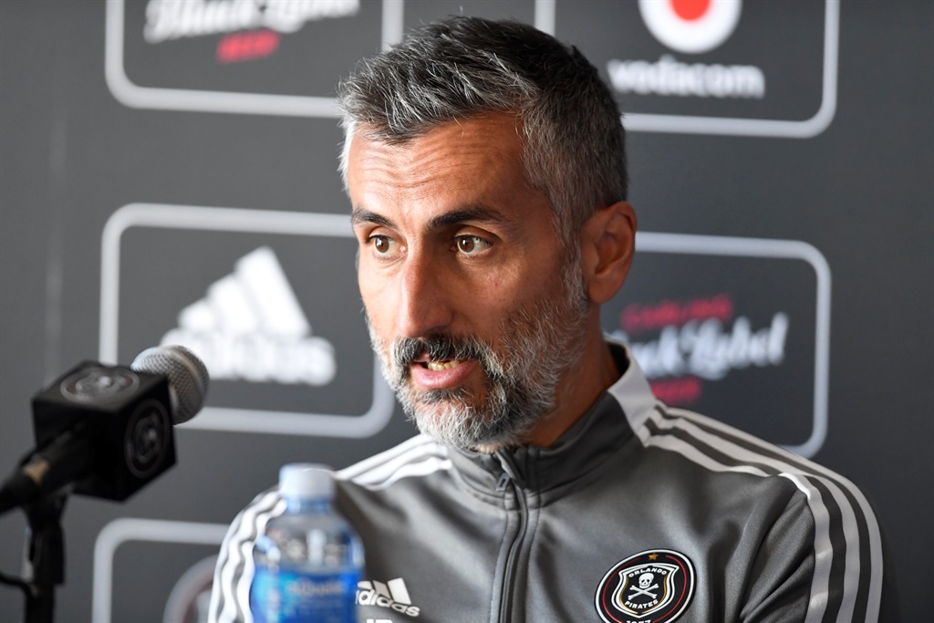 JOHANNESBURG, SOUTH AFRICA - MAY 11:  Orlando Pirates coach Jose Riveiro during the Orlando Pirates media open day at Rand Stadium on May 11, 2023 in Johannesburg, South Africa. (Photo by Lefty Shivambu/Gallo Images)