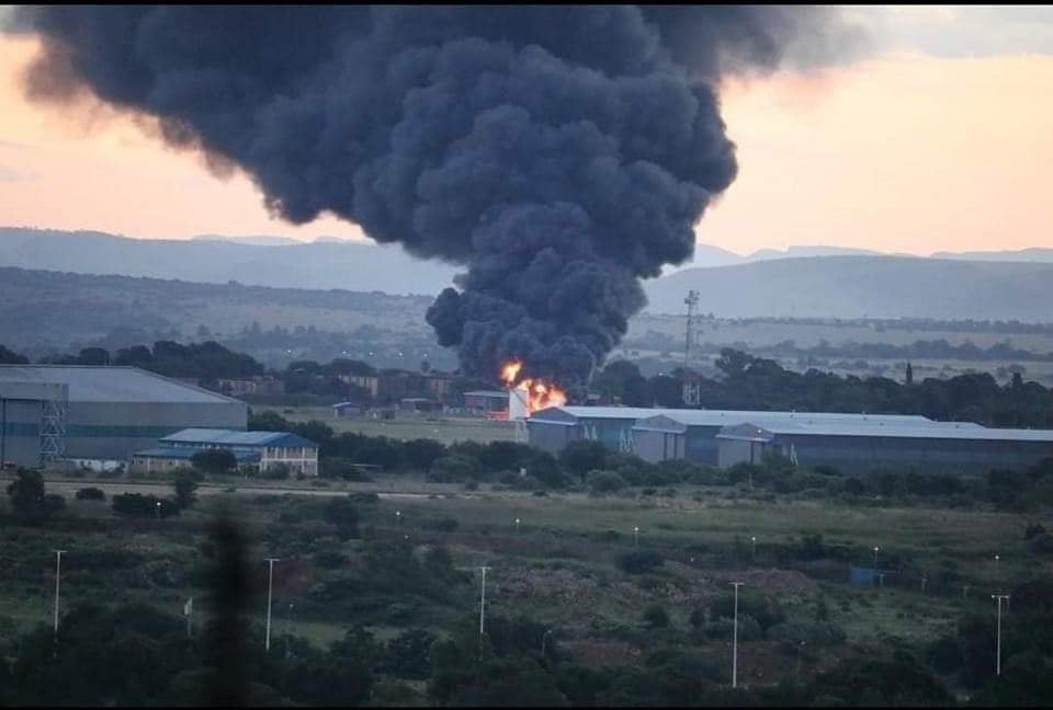 A fire broke out at the Waterkloof Air Base in Pretoria on Sunday.