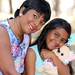 Colleen Arumugam and her daughter Mireya.