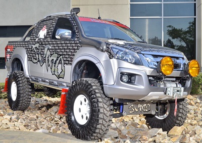 <b>FUNKY BAKKIES:</B> Isuzu SA has some out-of-the-box displays for its KB bakkies at the 2013 Joburg motor show. <i>Image: Quickpic</i> 