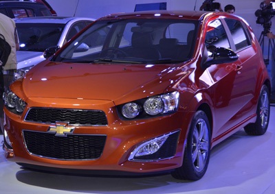 <b>SUPER SONIC:</B> Chevrolet has unveiled its halo Sonic model, the RS, at the 2013 Joburg motor show. <i>Image: Quickpic</i>