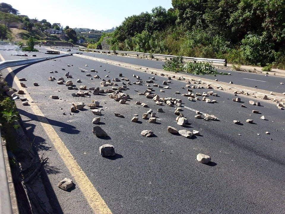 Bhobhoyi residents blocked the N2 near Bhobhoyi in protest against water shortages.