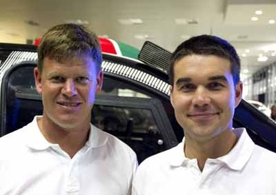 <b> SA ROOKIES HEADED FOR DAKAR:</b> SA privateers Juan Mohr (left) and Thomas Rundle will drive a Toyota Hilux during the 2014 Dakar Rally in the T1 Class. <i>Image: SUPPLIED</i>