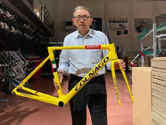 Yellow is the Tour de France colour of distinction. And Colnago’s bikes, are proven winners in France. (Photo: Colnago)