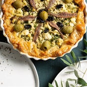 Olive and anchovy galette
