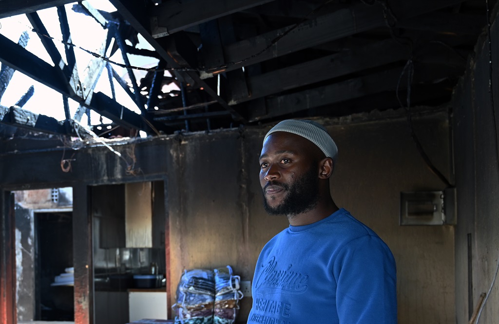 Thokozani Masego needs help after their house burnt down in Dobsonville. Photo by Trevor Kunene