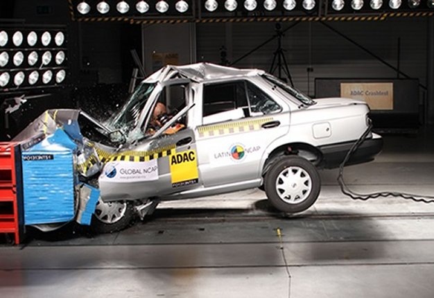 <b>MEXICO’S DEATH-TRAP CARS:</b> According to Latin NCAP safety ratings, the Nissan Tsuru scores a 1/17 for adult safety and a disgusting 0/49 for child occupants. <i>Image: LATIN NCAP</i>