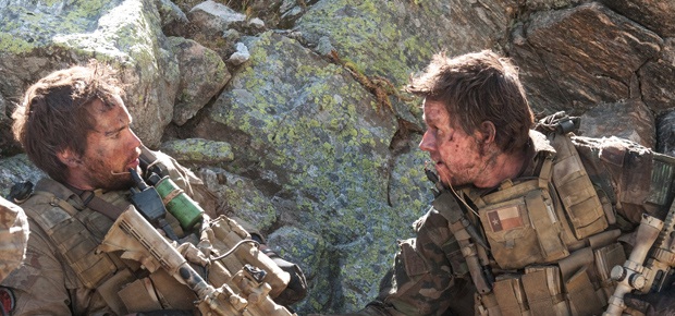 Taylor Kitsch, left and Mark Wahlberg  in a scene from Lone Survivor. (AP/Universal Pictures, Gregory R. Peters)
