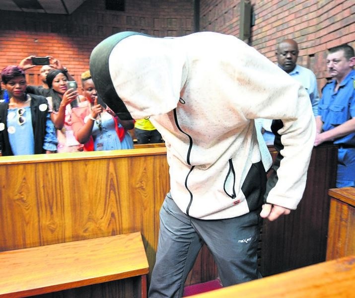The accused in the Dros child-rape case enters the dock in the Pretoria Magistrate’s Court yesterday in Pretoria. (File, Deaan Vivier, Netwerk24)
