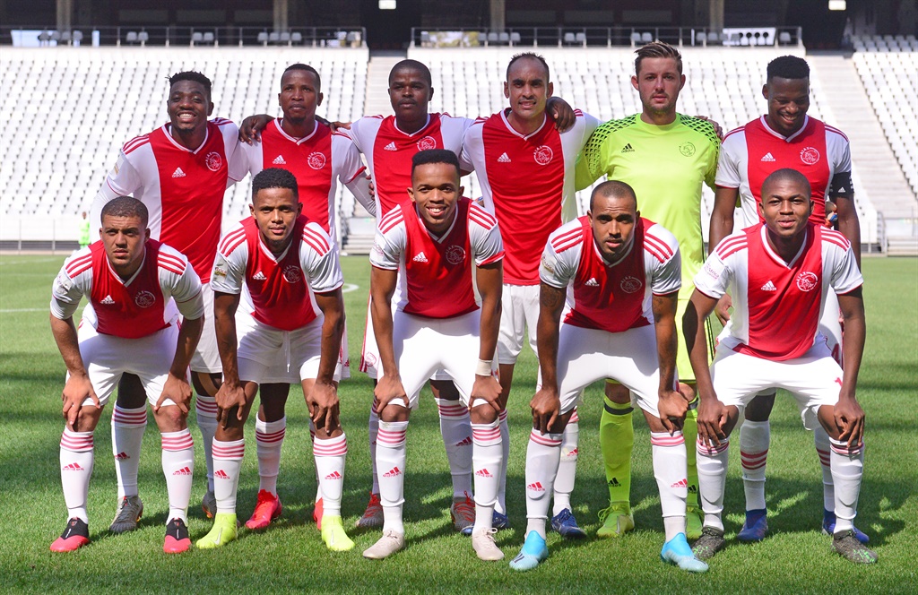 Ajax Cape Town team picture (back row l-r) Thendo Mukumela, Thabo Mosadi, Junior Sibande, Eleazar Rodgers, Nick Hengelman, Isaac Nhlapo (front row l-r) Grant Margeman, Cohen Stander, Abednigo Mosiatlhaga, Deolin Mekoa, Siphesihle Mkhize during the GladAfrica Championship 2019/20 game between Ajax Cape Town and TS Galaxy at Cape Town Stadium on 14 March 2020 © Ryan Wilkisky/BackpagePix