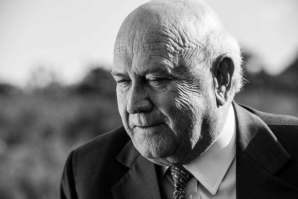 Former president FW de Klerk sits for a portrait on January 18, 2010 at Franschhoek Pass, Western Cape. Photo: Ginkgo Agency/Getty Images