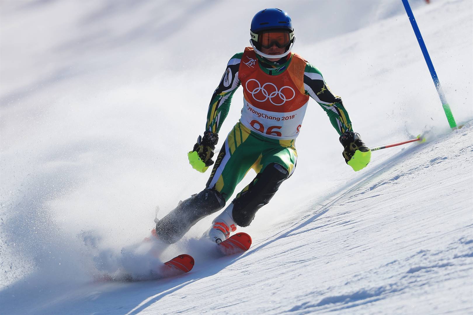 Connor Wilson van Suid-Afrika tydens 2018 se Winterspele in Suid-Korea.  Foto: Getty Images