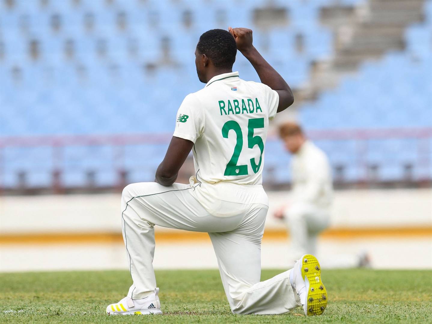 Kagiso Rabada was een van ses Proteas wat voor die eerste toets teen die Wes-Indiese Eilande gekniel het. Foto: West Indies Cricket