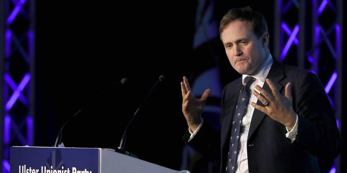 Tom Tugendhat, MP for Tonbridge, Edenbridge and Malling, on Saturday October 9, 2021. Brian Lawless/PA Images via Getty Images