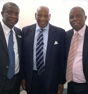 From left Tim Modise, Dr Richard Maponya and FMF chairperson Herman Mashaba. (Supplied)