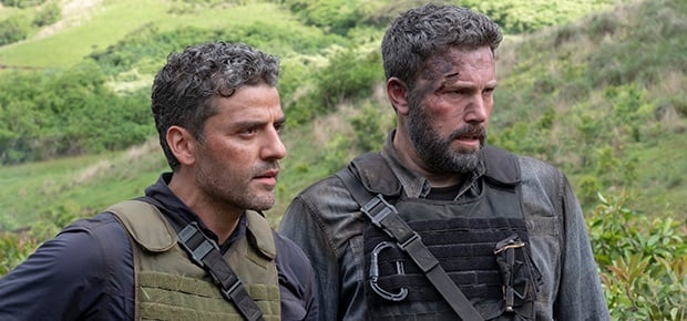 Oscar Isaac and Ben Affleck in "Triple Frontier." (Melinda Sue Gordon/Netflix)
