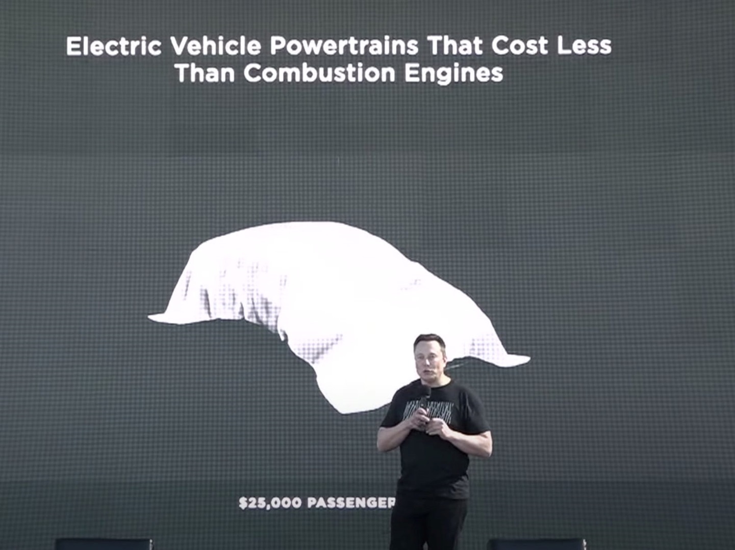 Elon Musk at Tesla Battery Day in 2020.