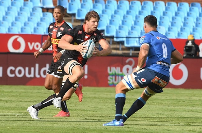 Evan Roos on the charge against the Bulls in Pretoria. (Photo by Lee Warren/Gallo Images)