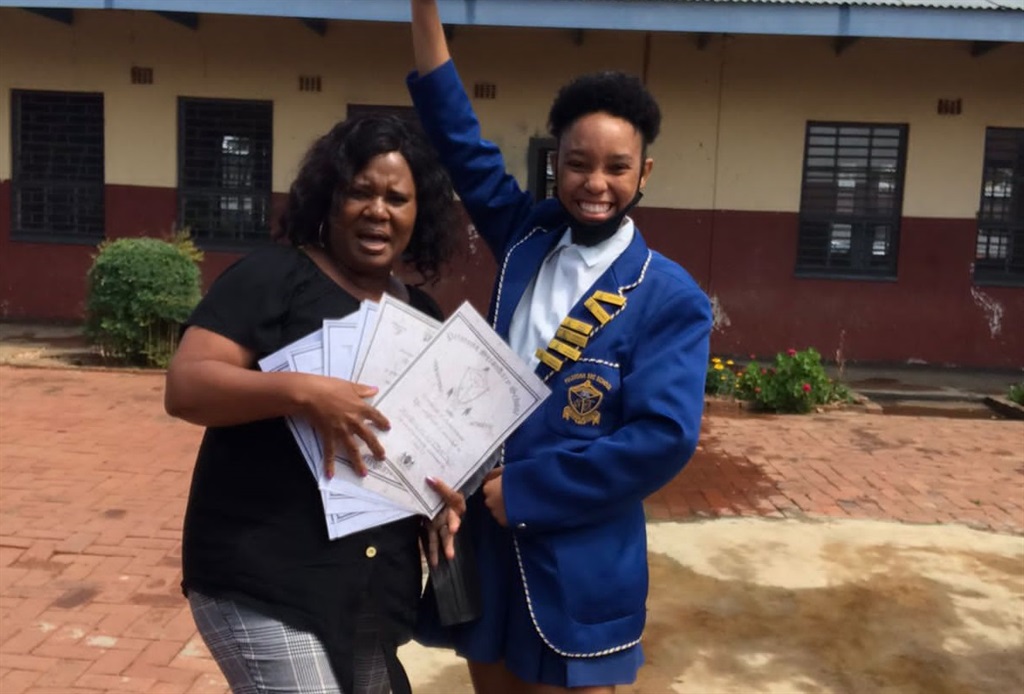 "The moment I saw my examination number and counted the number of distinctions, I was so excited - it felt surreal," says Tebatso.