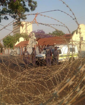 The streets around the Limpopo High Court in Polokwane have been barricaded with barbed wire ahead of the appearance of EFF leader Julius Malema and his co-accused.