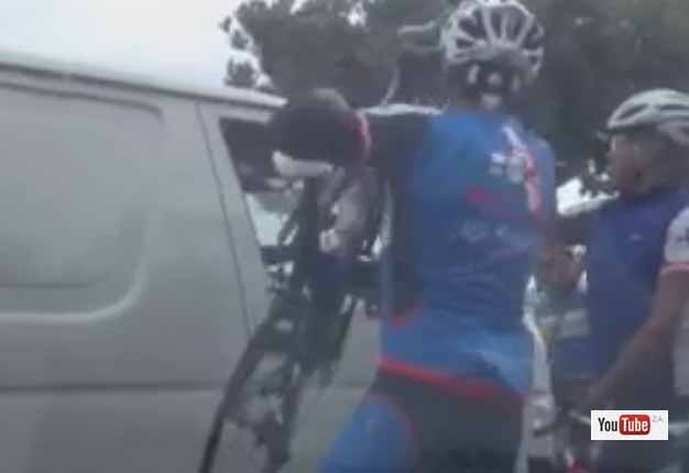 <b>BEYOND ROAD RAGE:</b> Symon Scot captured a group of cyclists violently attacking a volunteer in Cape Town in what appears to stem from road rage. <i>Image: YouTube</i>