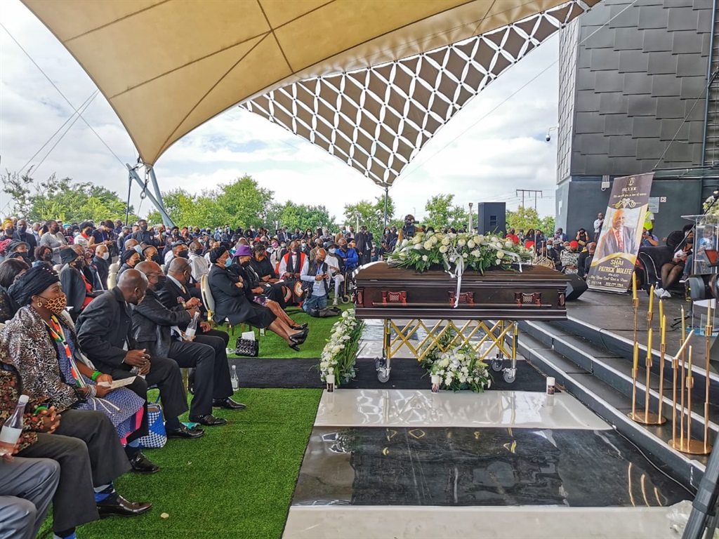 Scores gathered to bid Patrick Shai farewell at the Soweto Theatre on Saturday. Photo by Christopher Moagi