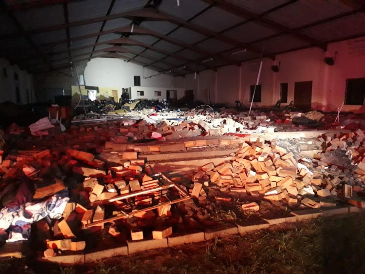 Thirteen people were killed and 16 injured when a church collapsed on Thursday night