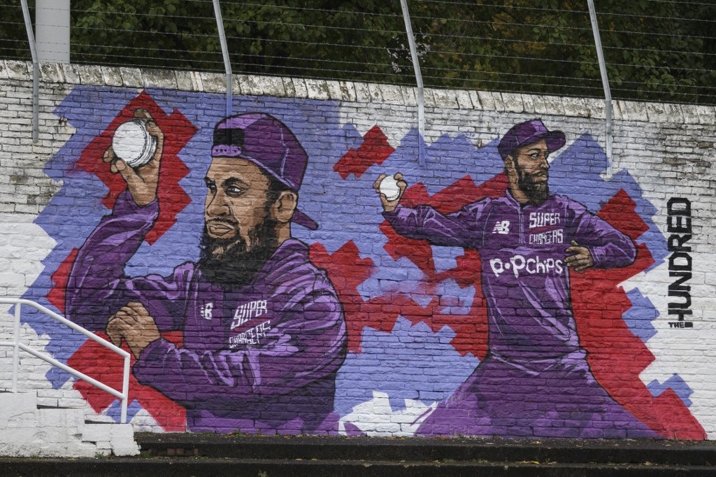 A mural of England and Yorkshire cricketer Adil Rashid. (Photo: Oli Scarff/AFP)