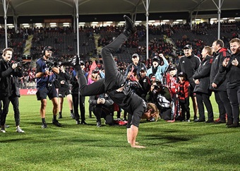 WATCH | All Blacks-bound Robertson busts a move with final breakdance after Crusaders victory