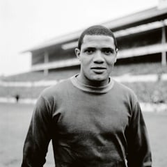 South African footballer Albert Johanneson (1940-1995) of Leeds United, on March 2, 1965. Picture: Dennis Oulds/Ted West/Central Press/Hulton Archive/Getty Images