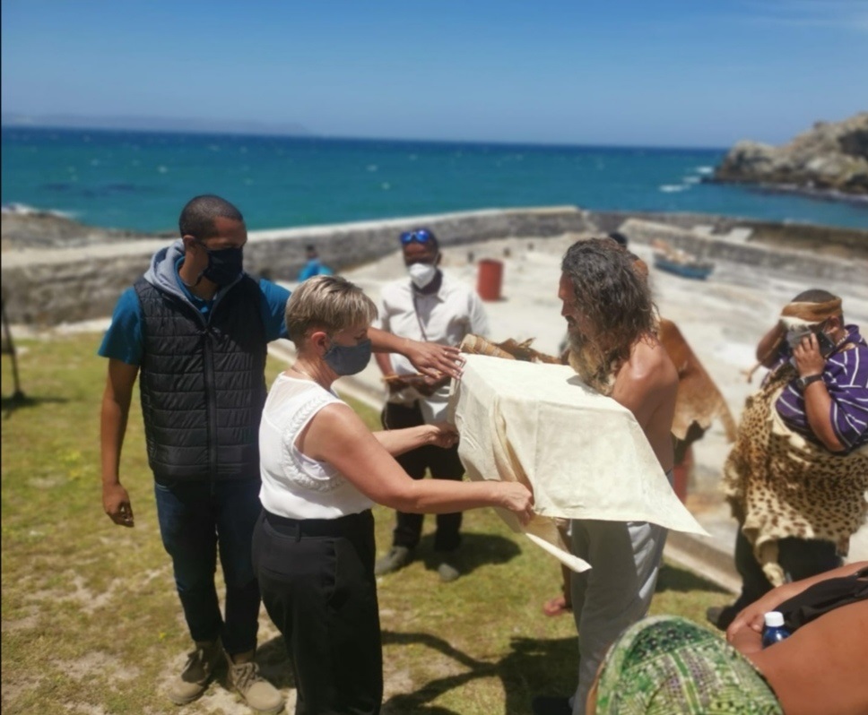 Cultural Affairs MEC Anroux Marais symbolically handed over the remains in a ceremony on Friday