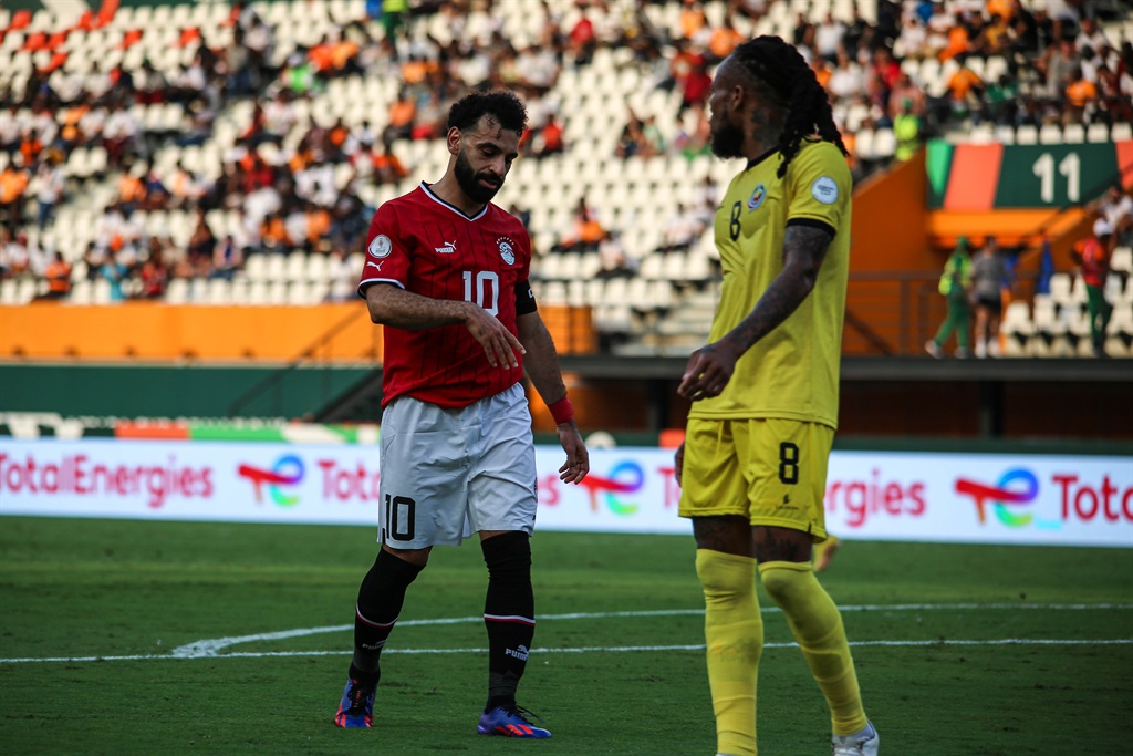 Kaizer Chiefs defender Edmilson Dove was in action against Mohamed Salah of Egypt on Sunday at the ongoing AFCON finals.