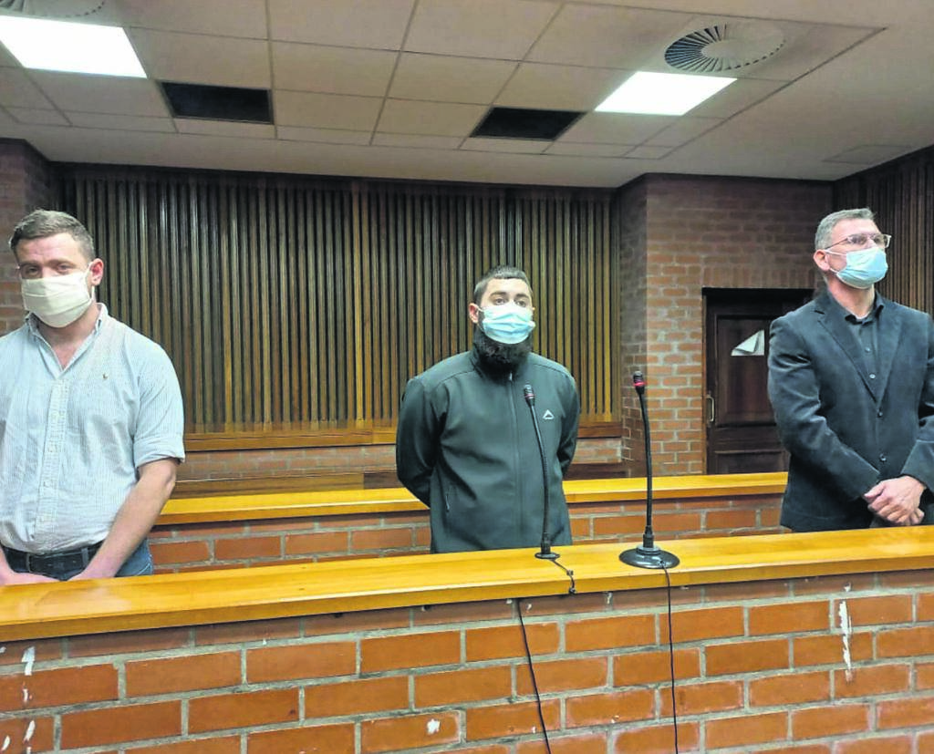Reinhardt Leach, Dylan Cullis and Arnold Terblanche during a previous court appearance.