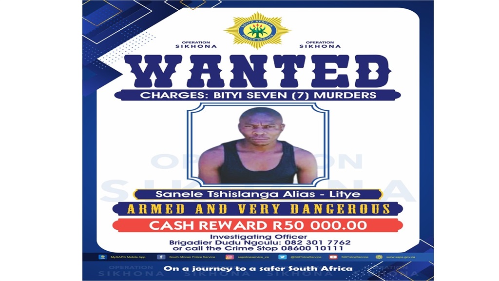 Police have linked Sanele Tshislanga Alias - Litye to murder of seven people in Qunu.