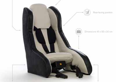 <b>INFLATABLE CHILD SEAT:</b> Volvo has designed a light and inflatable rearward-faced child seat concept. <i>Image: Volvo</i>