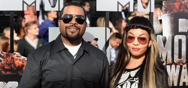 Ice Cube and Kimberly Woodruff arrive at the MTV Movie Awards at Nokia Theatre in Los Angeles. (Jordan Strauss, AP) 