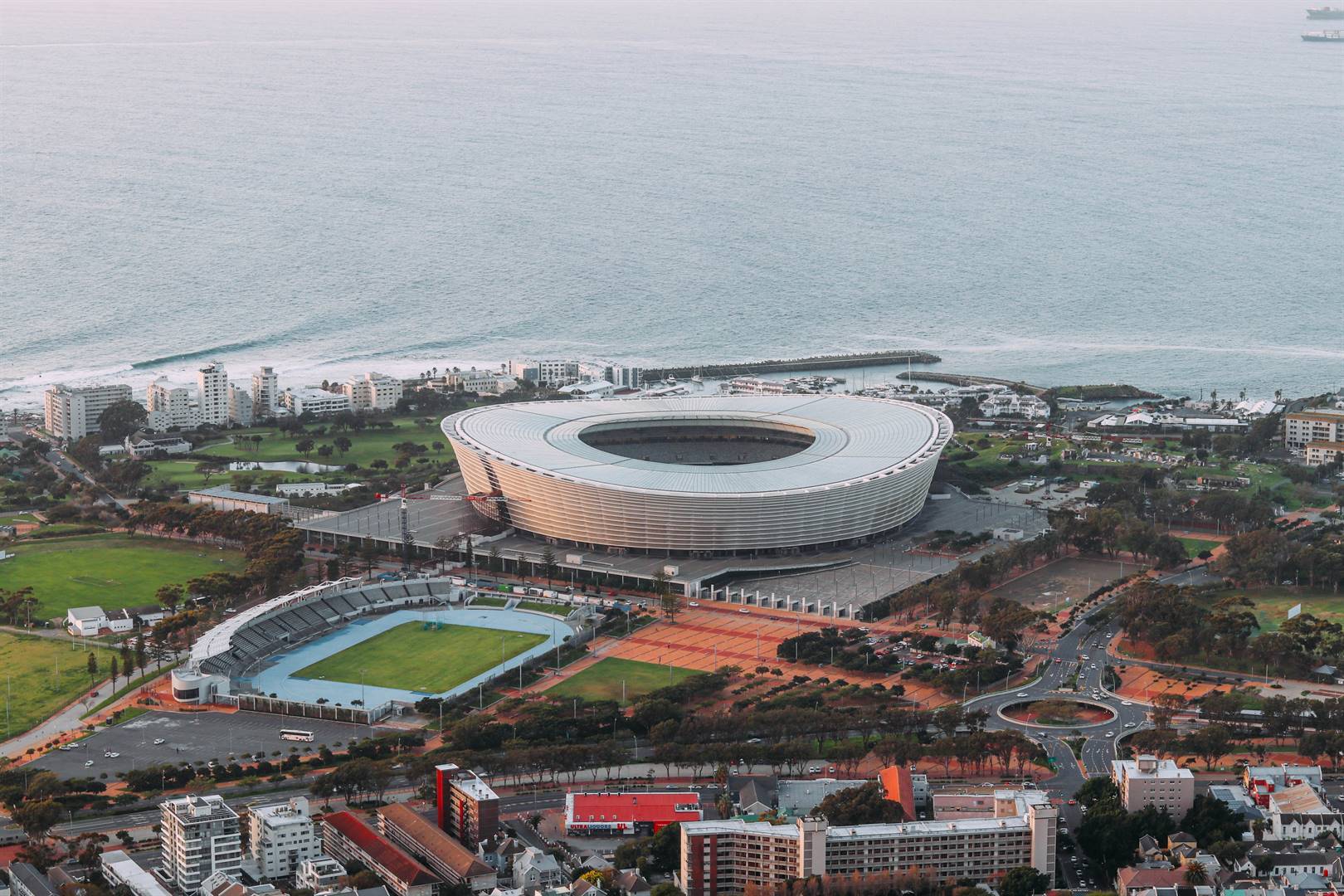 Die DHL-stadion in Groenpunt, Kaapstad.  Foto: Argief/Leo Moko 
