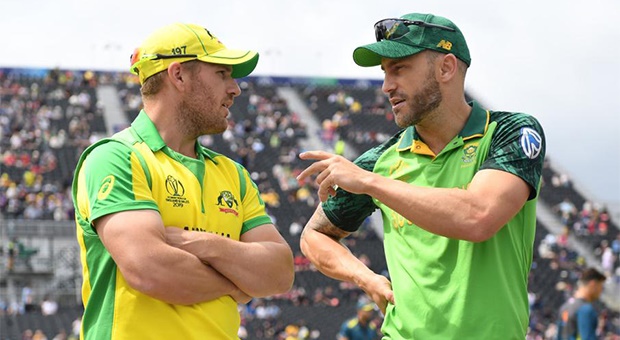 Aaron Finch and Faf du Plessis (Gallo Images)