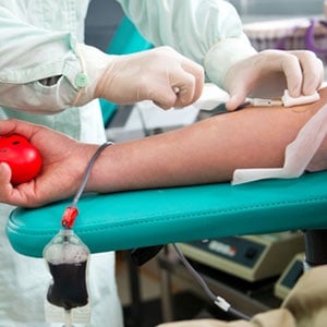 A blood donor from Shutterstock. 