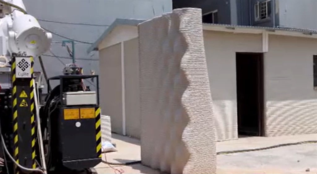 South Africa's first 3D-printed low-cost home. (Screenshot/Africa News)