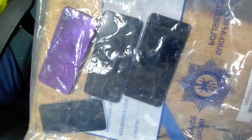 Four cellphones in police evidence bags