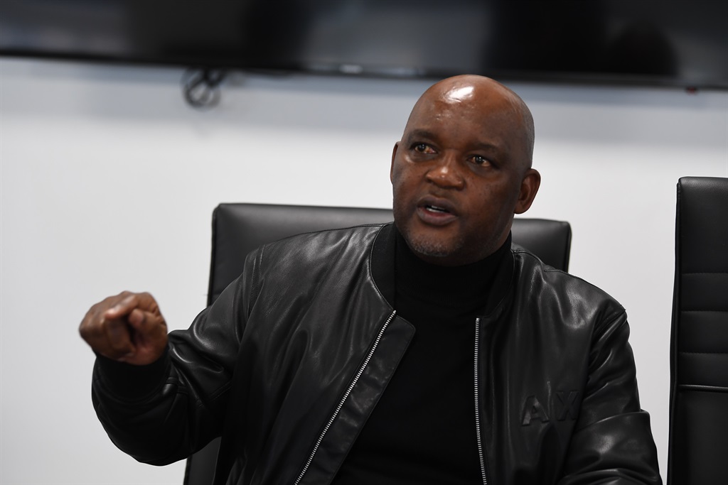 Pitso Mosimane during a media conference at BMW Midrand on June 03, 2022 in Johannesburg, South Africa. 