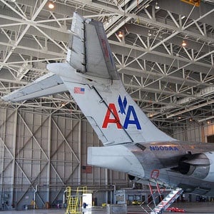 The back of an American Airlines plane from Flickr Creative Commons. 