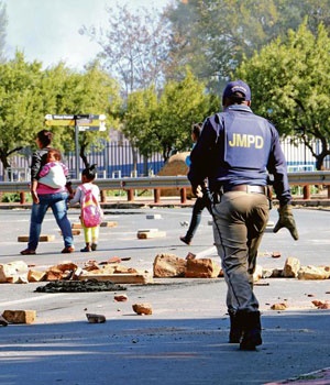 Angry protesters in Orlando West, Soweto, barricaded roads with rocks and other objects during a protest earlier this week. Picture: Gys Visser/Foto24