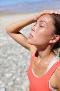 Dehydrated woman from Shutterstock