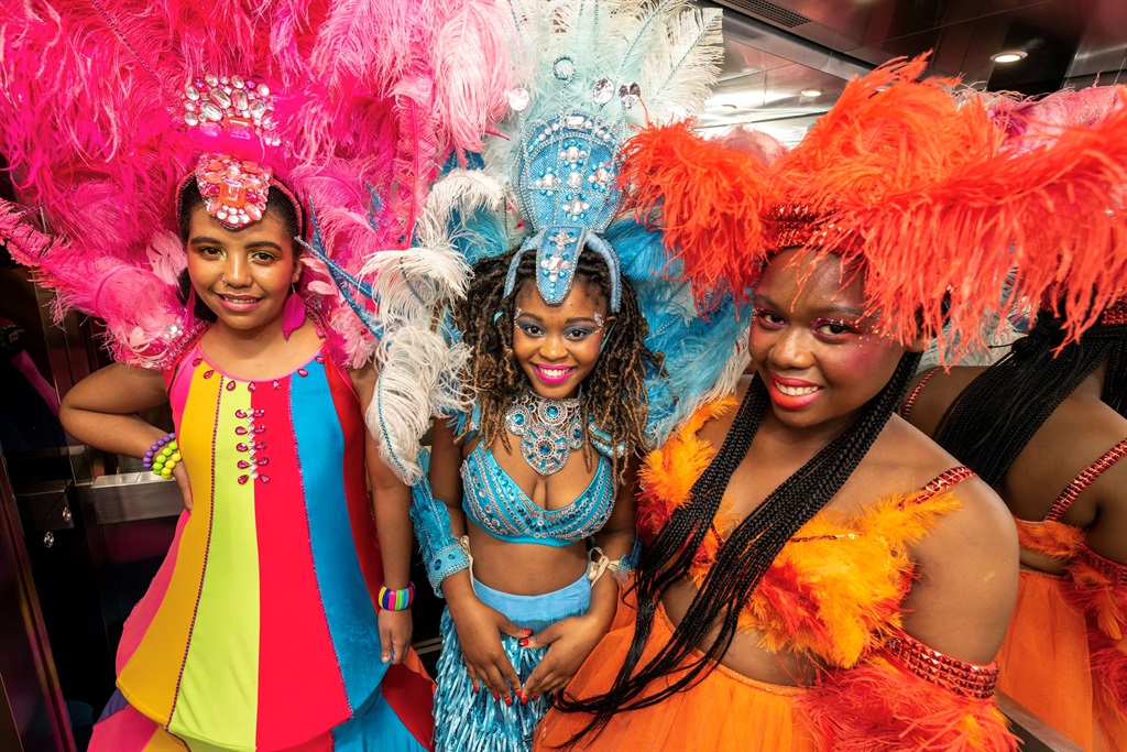 The theme of this year’s Cape Town Carnival is Afr’energy. From left are Henronita Kupido, Siphisihle Matshaya and Sihle Matshaya.