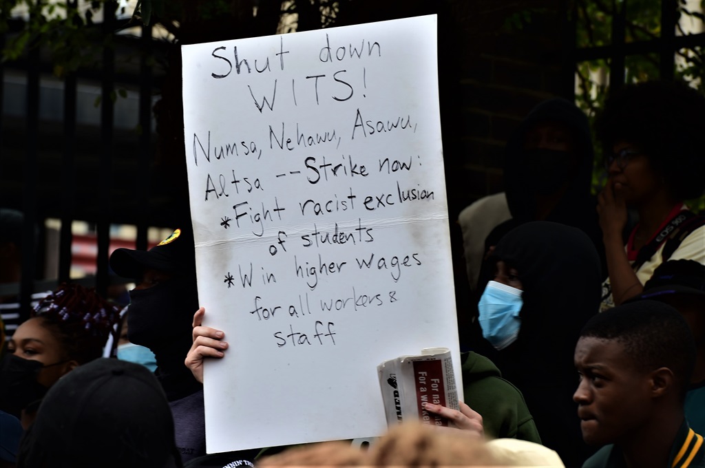Wits University students continued to protest over