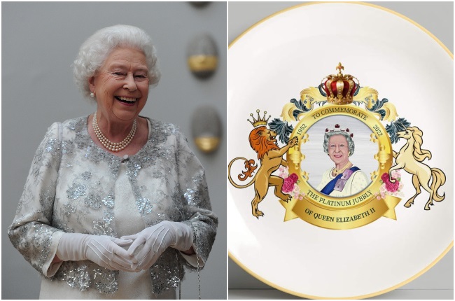 Thousands of items commemorating the queen's platinum jubilee were rejected because of a spelling error. (PHOTO: Gallo Images / Getty Images, Wholesale Clearance UK)