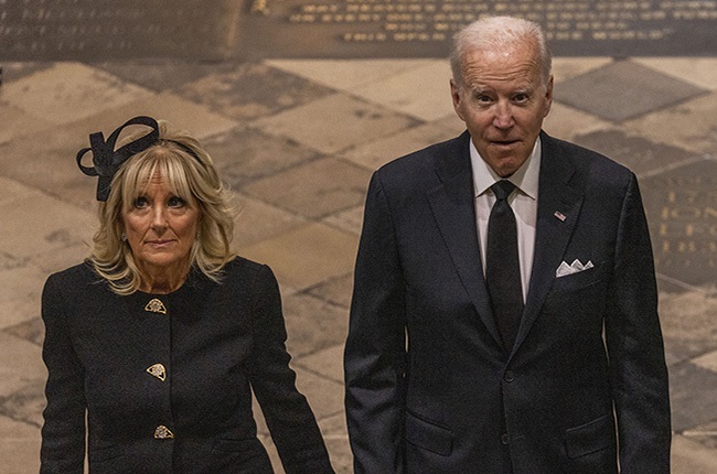 First Lady Jill Biden and US President Joe Biden.