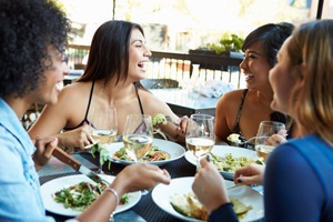 Friends eating out from Shutterstock